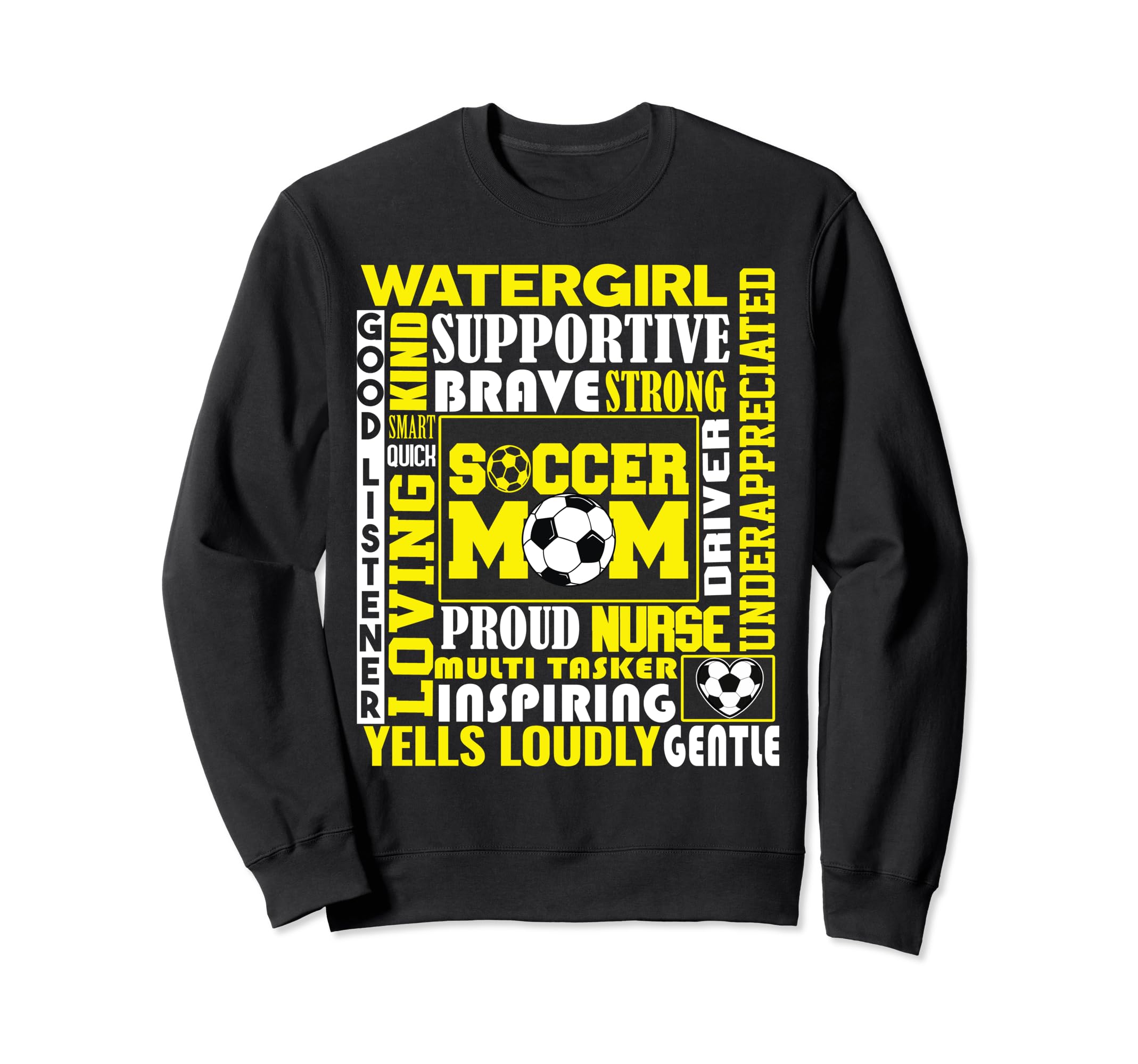 Soccer Mom Traits Best Words Sweatshirt - Minimalist Print for Adults - T-Shirt, Sweatshirt, Hoodie