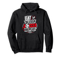 Eat Sleep Soccer Repeat Funny Sports Hoodie - Minimalist Print Men Women - T-Shirt, Sweatshirt, Hoodie
