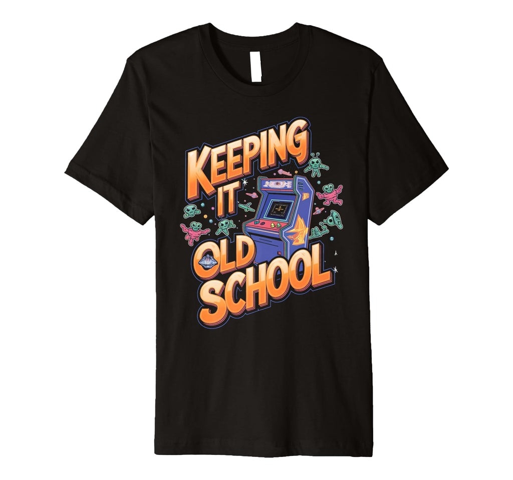 Keeping It Old Arcade Gamer Gaming T-Shirt - Graphic Print for Adults - T-Shirt, Sweatshirt, Hoodie