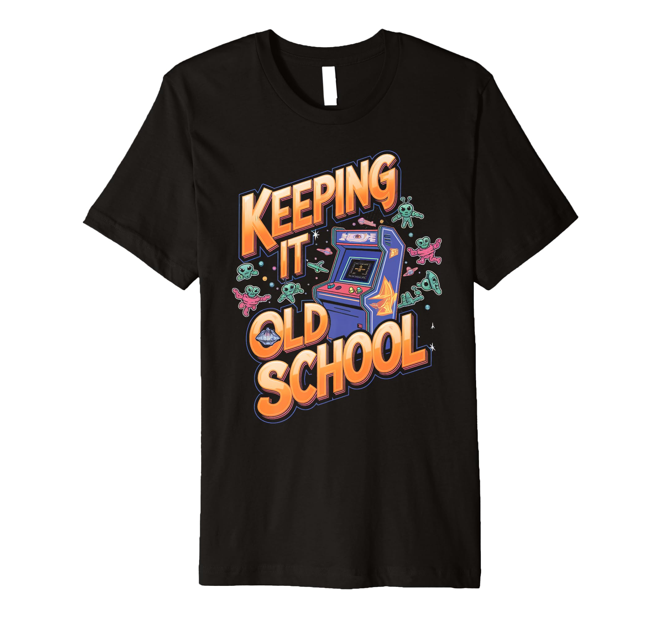 Keeping It Old Arcade Gamer Gaming T-Shirt - Graphic Print for Adults - T-Shirt, Sweatshirt, Hoodie