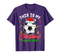 This Is My Pajama Soccer Santa Hat Pjs T-Shirt - Aesthetic Graphic Unisex - T-Shirt, Sweatshirt, Hoodie