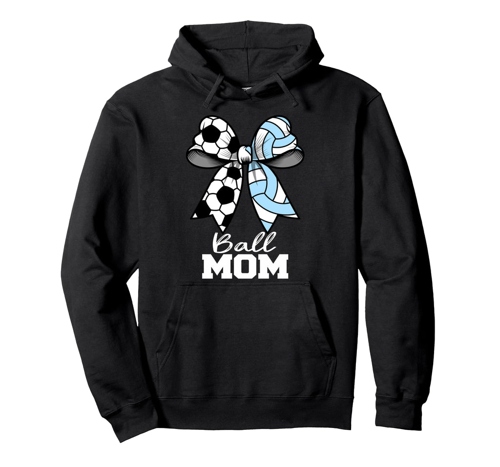 Ball Mom Soccer Volleyball Mom Hoodie - Minimalist Print for Adults - T-Shirt, Sweatshirt, Hoodie