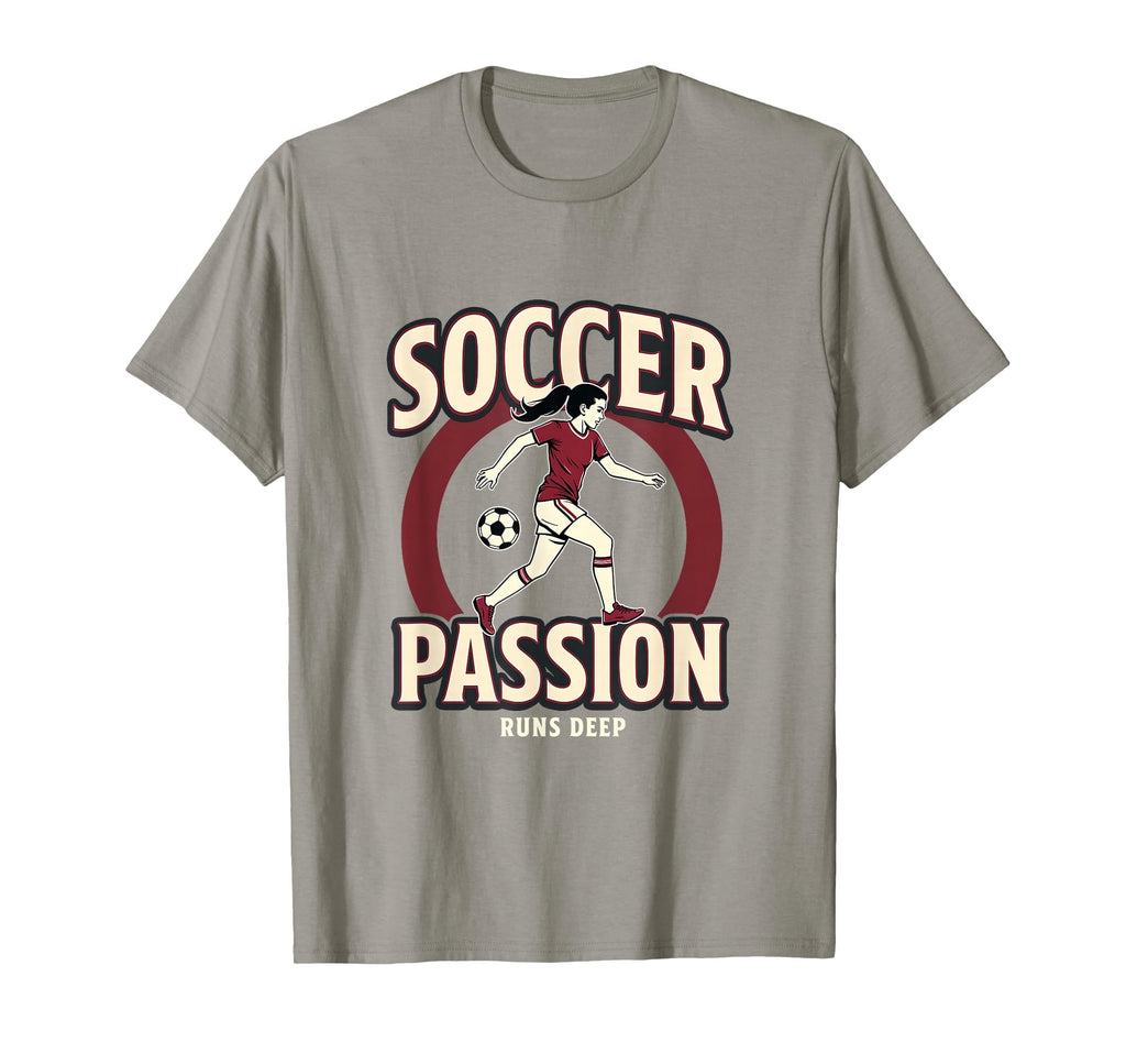 Soccer Passion Runs Deep Womens T-Shirt - Graphic Print Men Women - T-Shirt, Sweatshirt, Hoodie