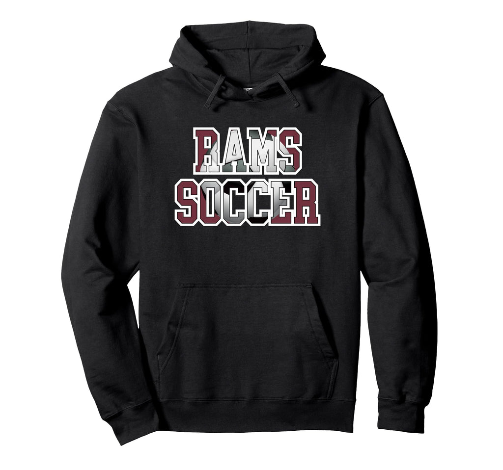 Rams Soccer Mom Game Day Mascot Maroon Hoodie - Graphic Print Men Women - T-Shirt, Sweatshirt, Hoodie
