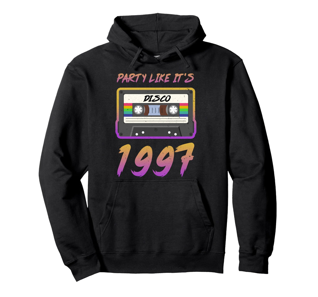 Party Like Its 1997 Disco Cassette Tape Hoodie - Custom Art Print Unisex - T-Shirt, Sweatshirt, Hoodie