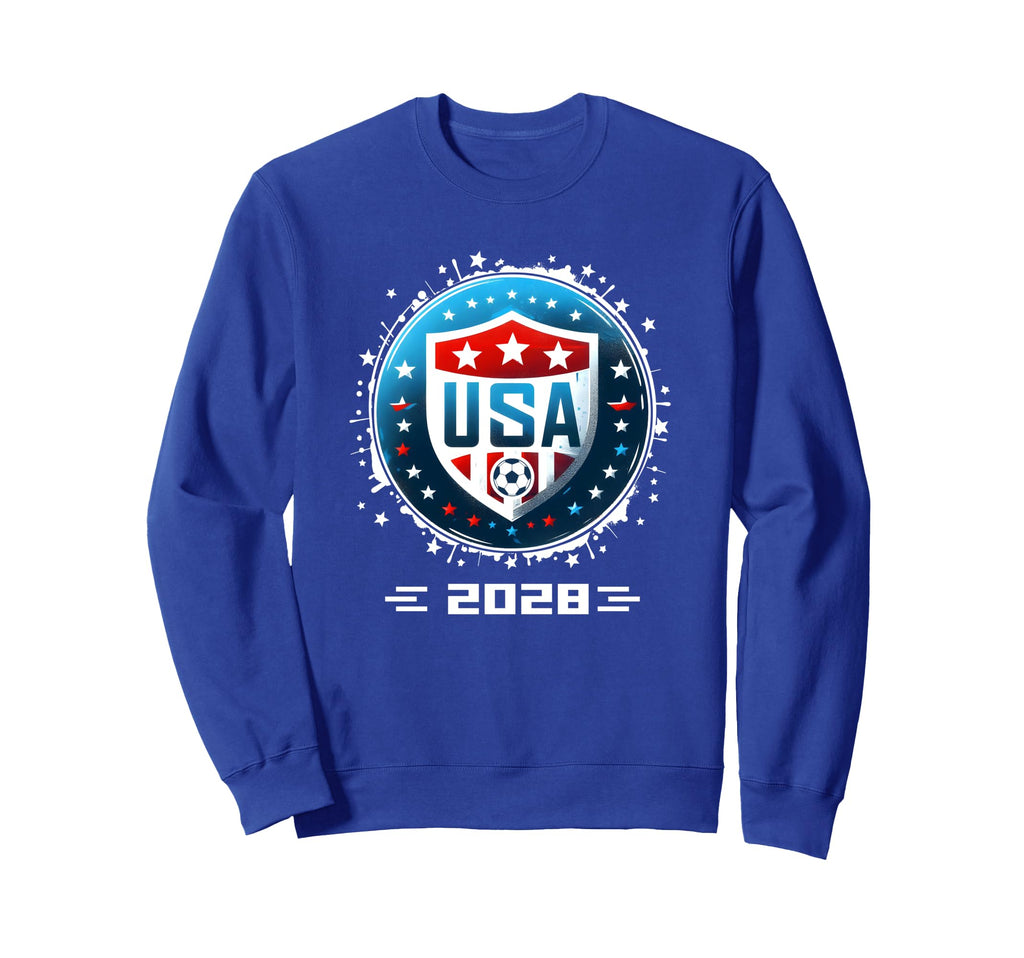 American Flag Soccer Soccer 2028 Sweatshirt - Unique Graphic Men Women - T-Shirt, Sweatshirt, Hoodie