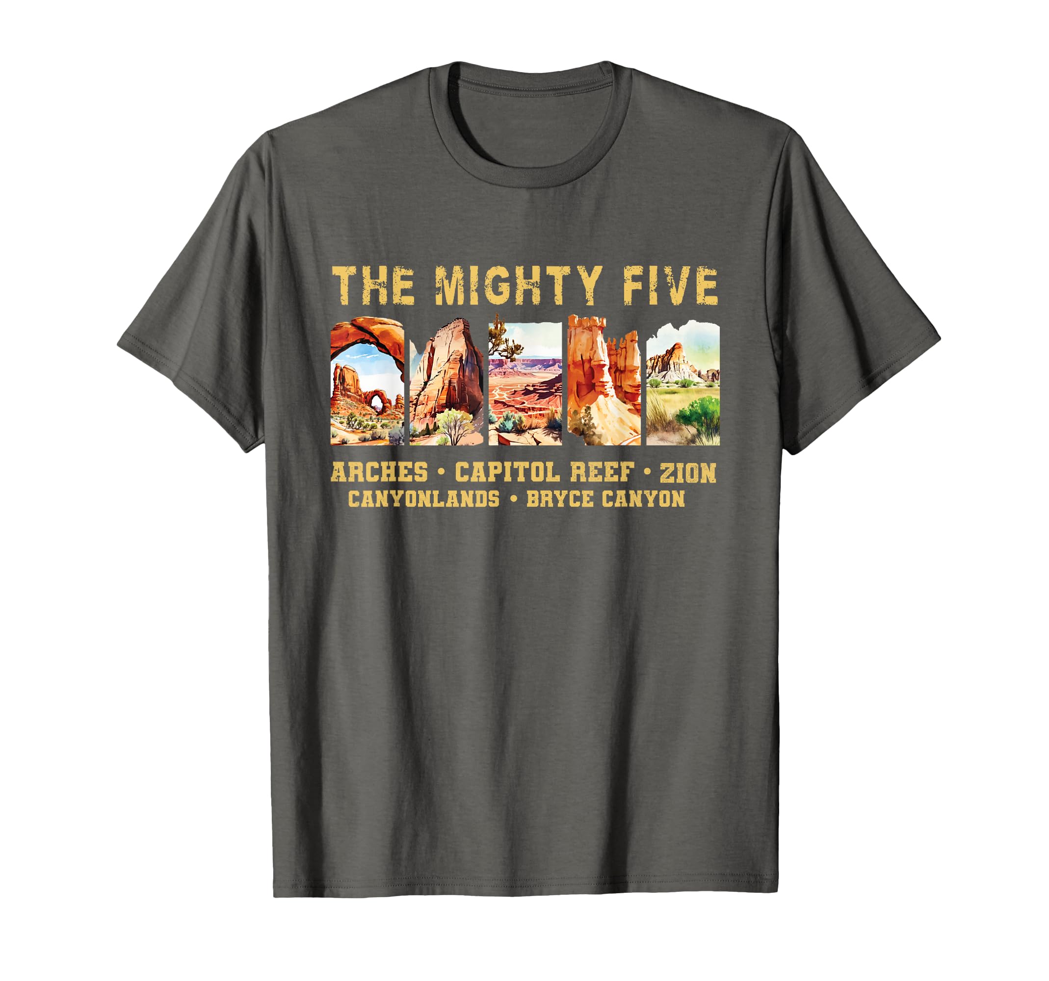 Moab Souvenir Big 5 Utah Mighty Five T-Shirt - Graphic Print Men Women - T-Shirt, Sweatshirt, Hoodie