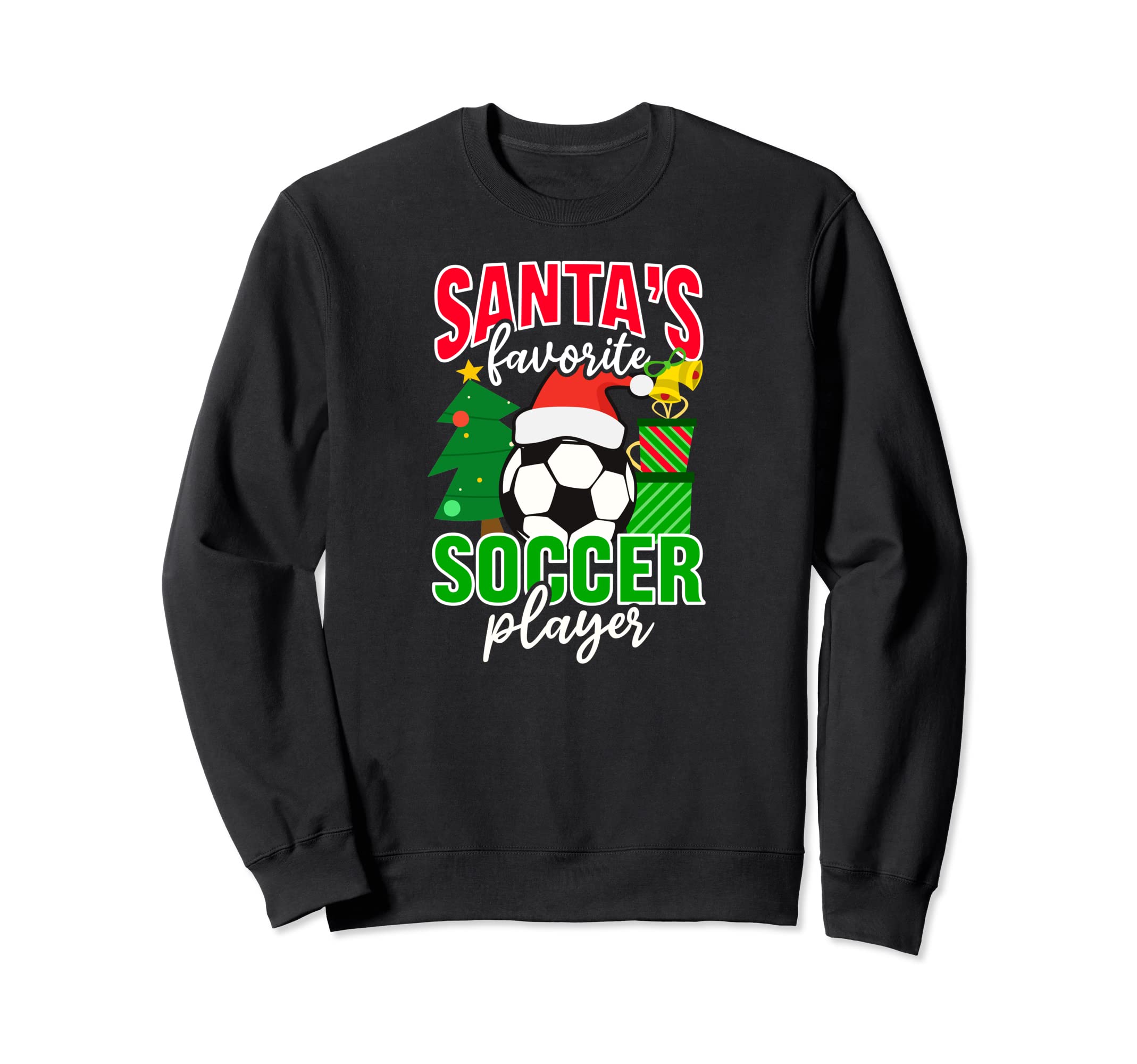 Santas Soccer Player Soccer Sweatshirt - Novelty Apparel for Adults - T-Shirt, Sweatshirt, Hoodie