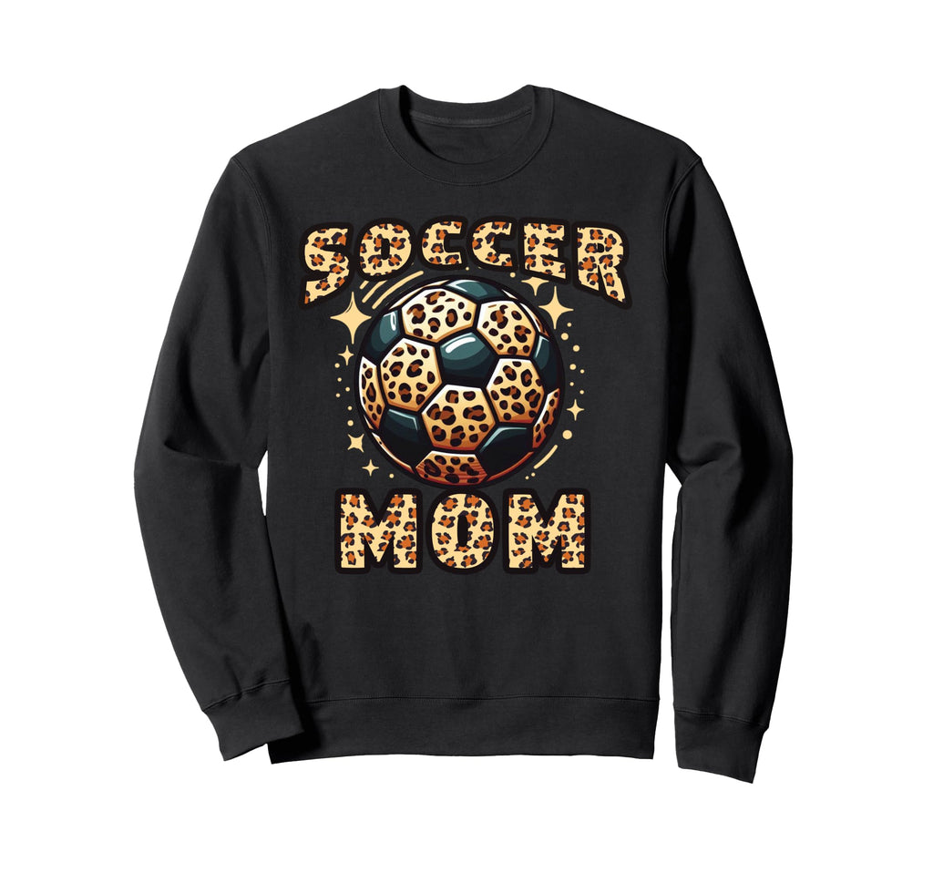 Soccer Mom Leopard Sweatshirt - Unique Graphic Unisex - T-Shirt, Sweatshirt, Hoodie
