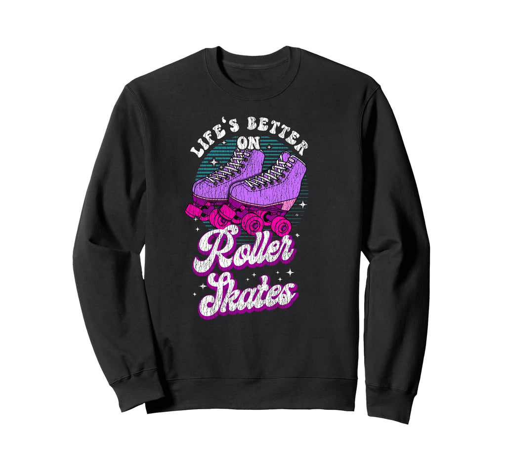 Roller Skating Skate 1970S Sweatshirt - Aesthetic Graphic Unisex - T-Shirt, Sweatshirt, Hoodie