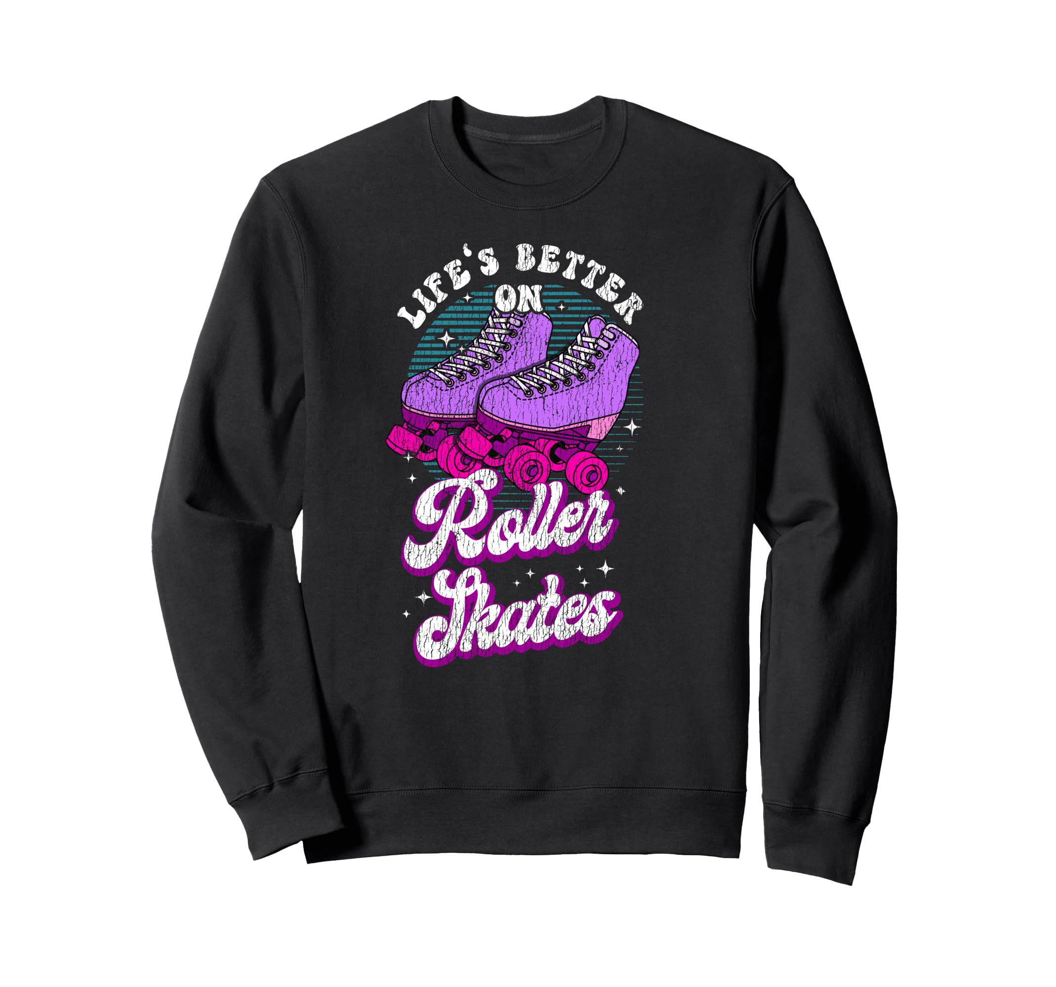 Roller Skating Skate 1970S Sweatshirt - Aesthetic Graphic Unisex - T-Shirt, Sweatshirt, Hoodie