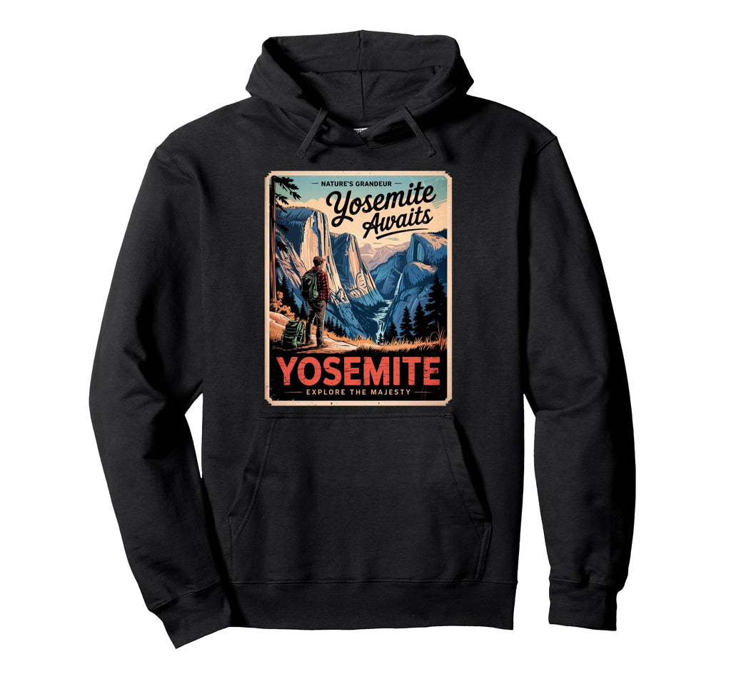 Yosemite Half Dome Yosemite Hoodie - Aesthetic Graphic Men Women - T-Shirt, Sweatshirt, Hoodie