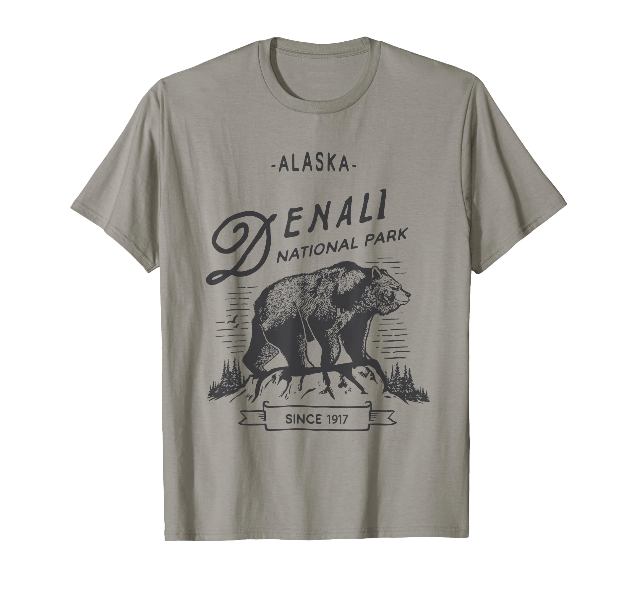 Denali National Park Bear Alaska T-Shirt - Graphic Print for Adults - T-Shirt, Sweatshirt, Hoodie