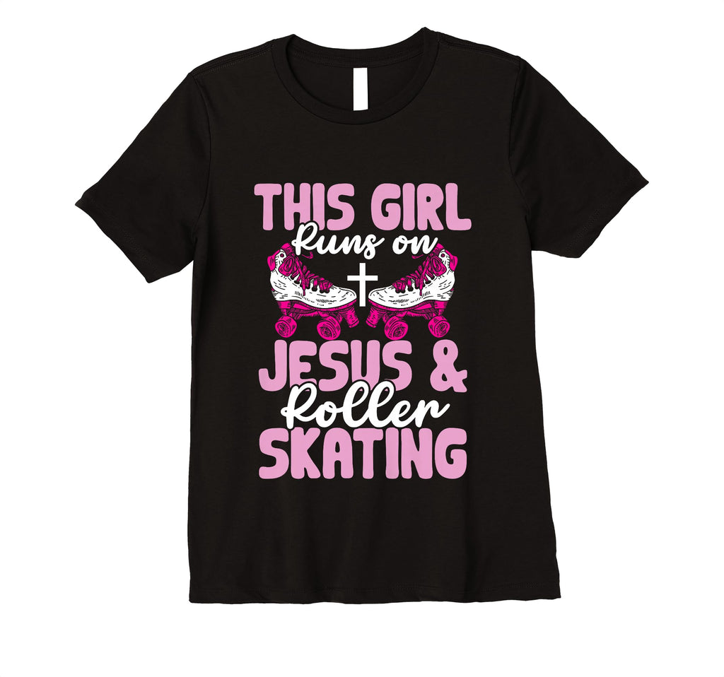 Runs Jesus And Roller Skating T-Shirt - Aesthetic Graphic Men Women - T-Shirt, Sweatshirt, Hoodie