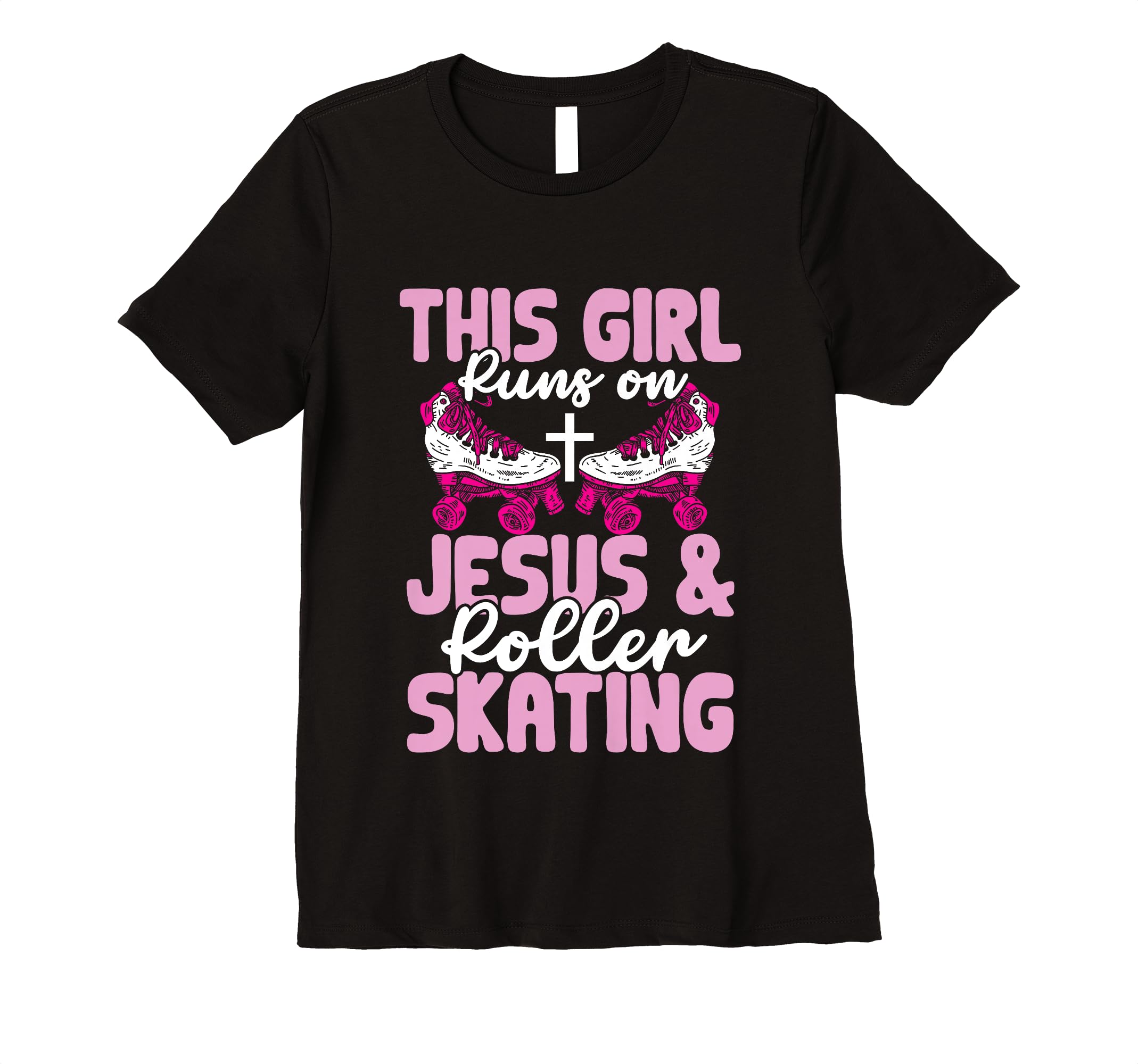 Runs Jesus And Roller Skating T-Shirt - Aesthetic Graphic Men Women - T-Shirt, Sweatshirt, Hoodie