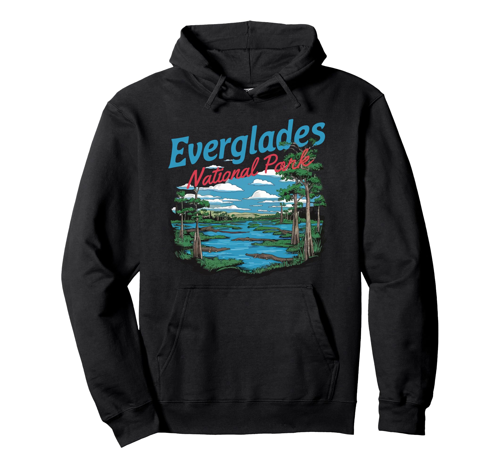 Everglades National Park Illustration Hoodie - Graphic Print Men Women - T-Shirt, Sweatshirt, Hoodie
