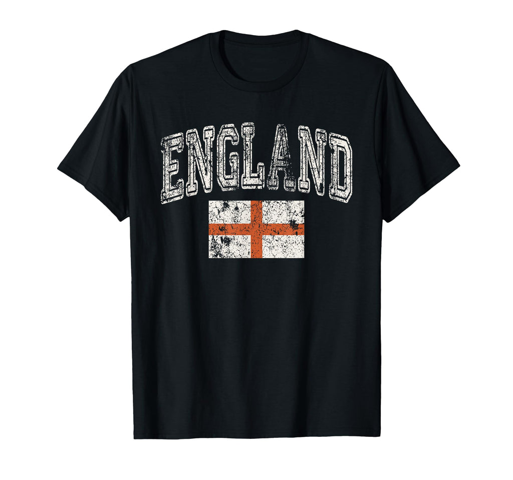 Faded England Flag English Pride T-Shirt - Graphic Print Men Women - T-Shirt, Sweatshirt, Hoodie