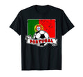 Portugal Soccer Ball And Flag T-Shirt - Custom Art Print Men Women - T-Shirt, Sweatshirt, Hoodie