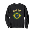 Brazil Brazilian Soccer Pride Flag Sweatshirt - Minimalist Print Men Women - T-Shirt, Sweatshirt, Hoodie