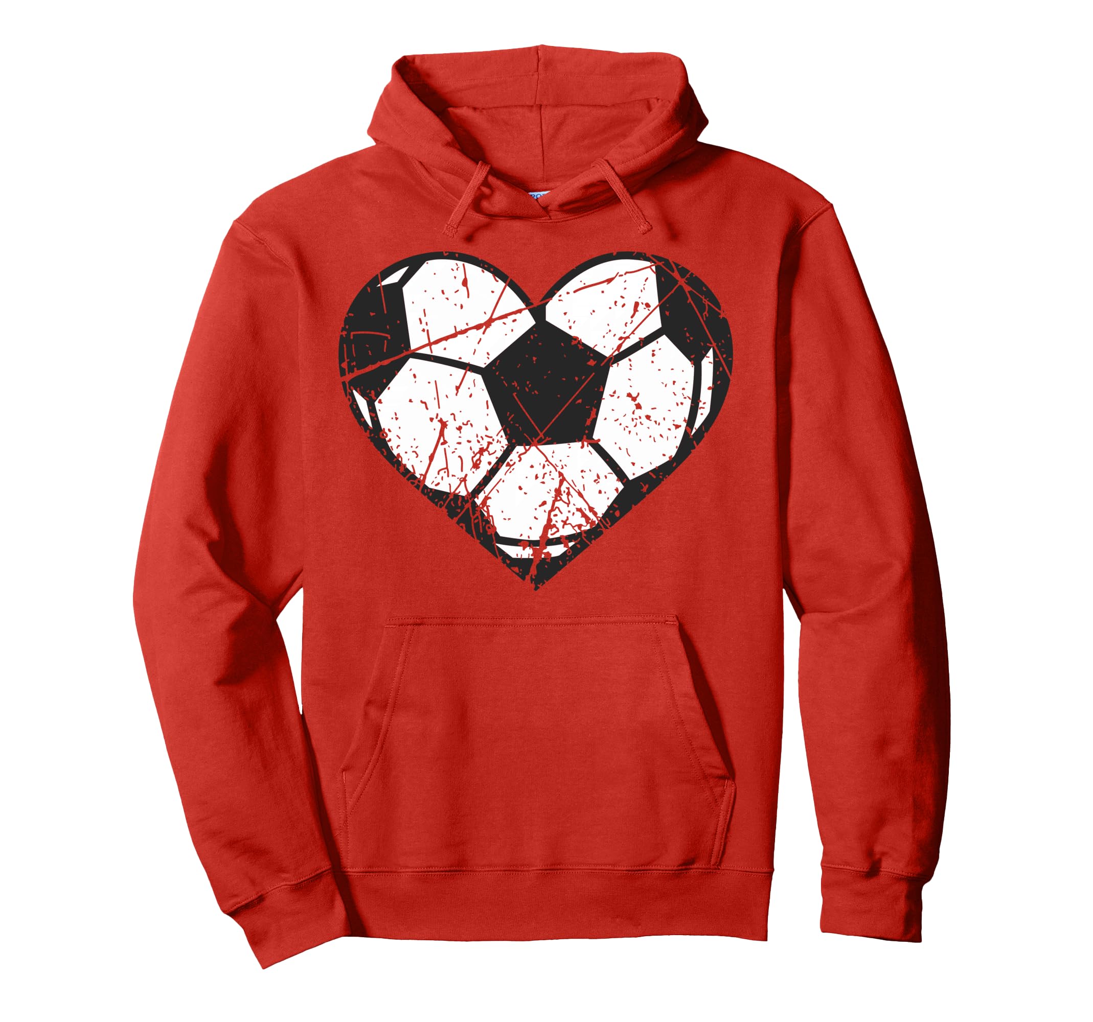 Soccer Ball Heart Valentines Day I Hoodie - Streetwear Style for Adults - T-Shirt, Sweatshirt, Hoodie