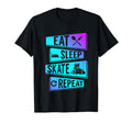 Eat Sleep Skate Repeat Roller Skating T-Shirt - Streetwear Style Men Women - T-Shirt, Sweatshirt, Hoodie