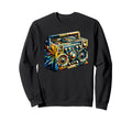 Polygon Art Boombox Old School 80S Sweatshirt - Trendy Graphic for Adults - T-Shirt, Sweatshirt, Hoodie