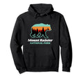 Mount Rainer Bear Forest National Park Hoodie - Unique Graphic Men Women - T-Shirt, Sweatshirt, Hoodie