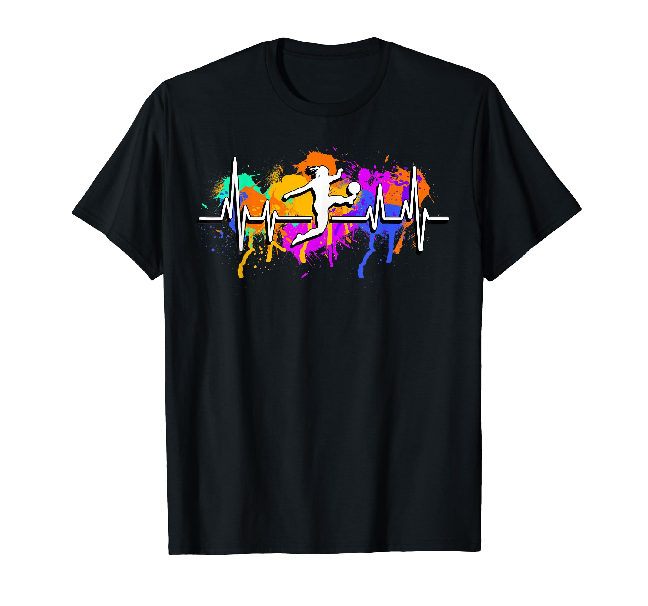 Footballer Womens Football Heartbeat T-Shirt - Streetwear Style for Adults - T-Shirt, Sweatshirt, Hoodie