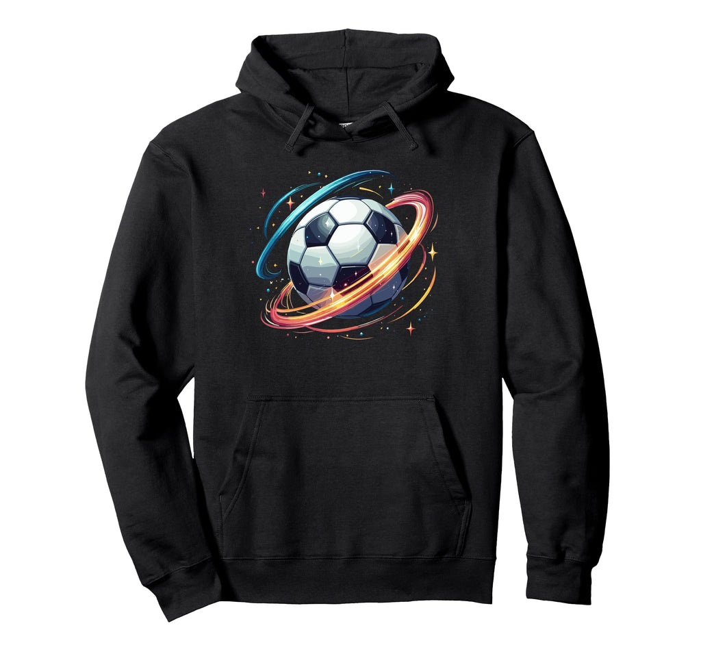 Soccer Ball Space Elements Soccer Hoodie - Minimalist Print for Adults - T-Shirt, Sweatshirt, Hoodie