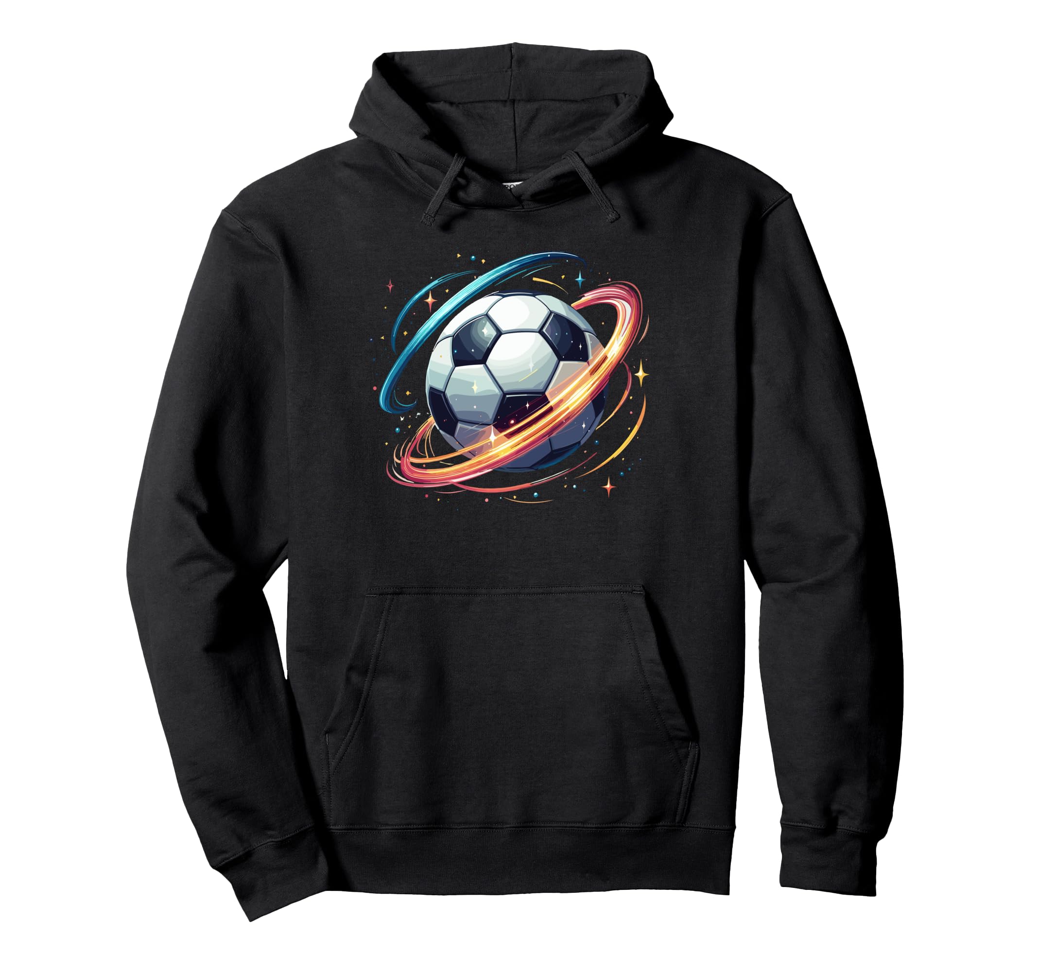Soccer Ball Space Elements Soccer Hoodie - Minimalist Print for Adults - T-Shirt, Sweatshirt, Hoodie