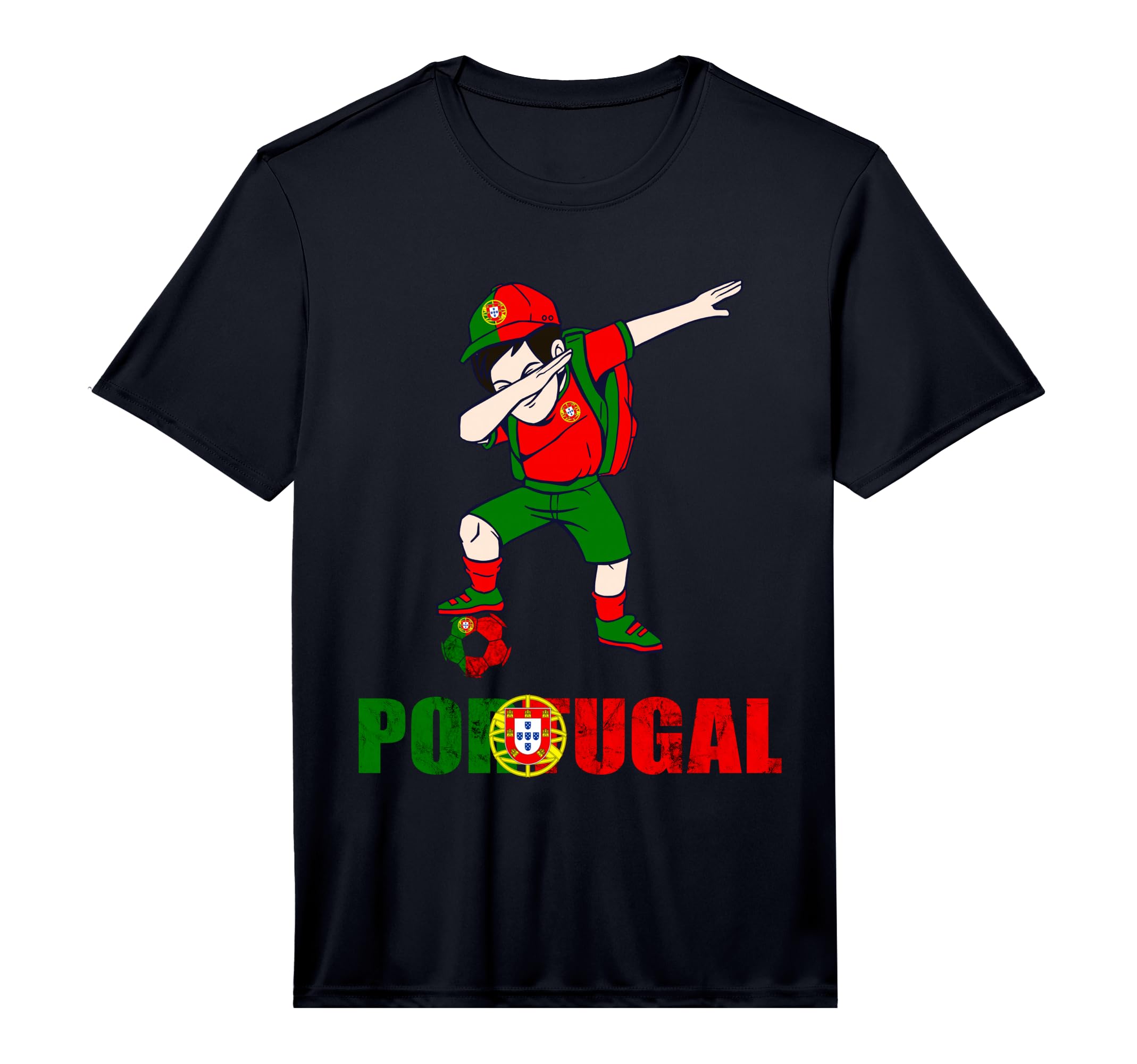 Portugal Flag Dabbing Portugal Soccer T-Shirt - Aesthetic Graphic Unisex - T-Shirt, Sweatshirt, Hoodie