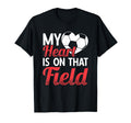 Heart Field Sports Football Ball T-Shirt - Custom Art Print for Adults - T-Shirt, Sweatshirt, Hoodie