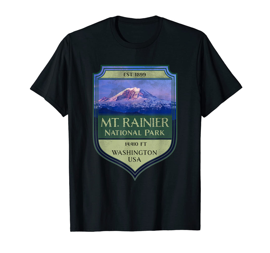 Mt Rainier National Park Picture Souvenir T-Shirt - Custom Art Print Unisex - T-Shirt, Sweatshirt, Hoodie