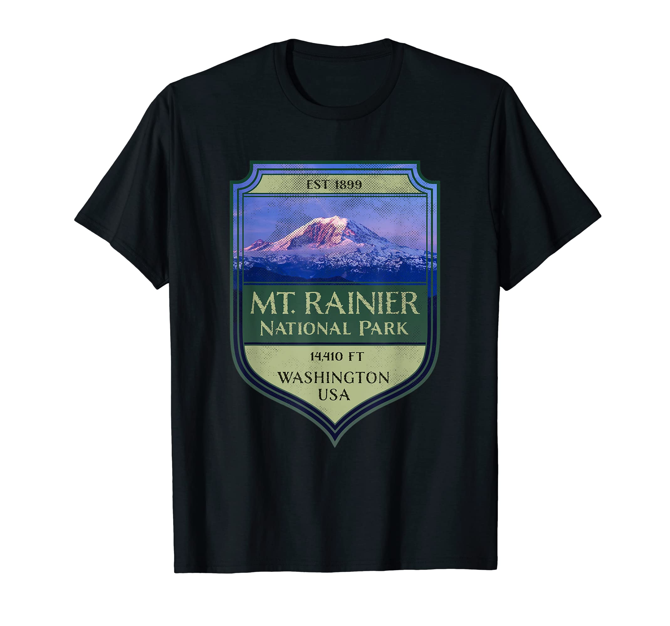 Mt Rainier National Park Picture Souvenir T-Shirt - Custom Art Print Unisex - T-Shirt, Sweatshirt, Hoodie