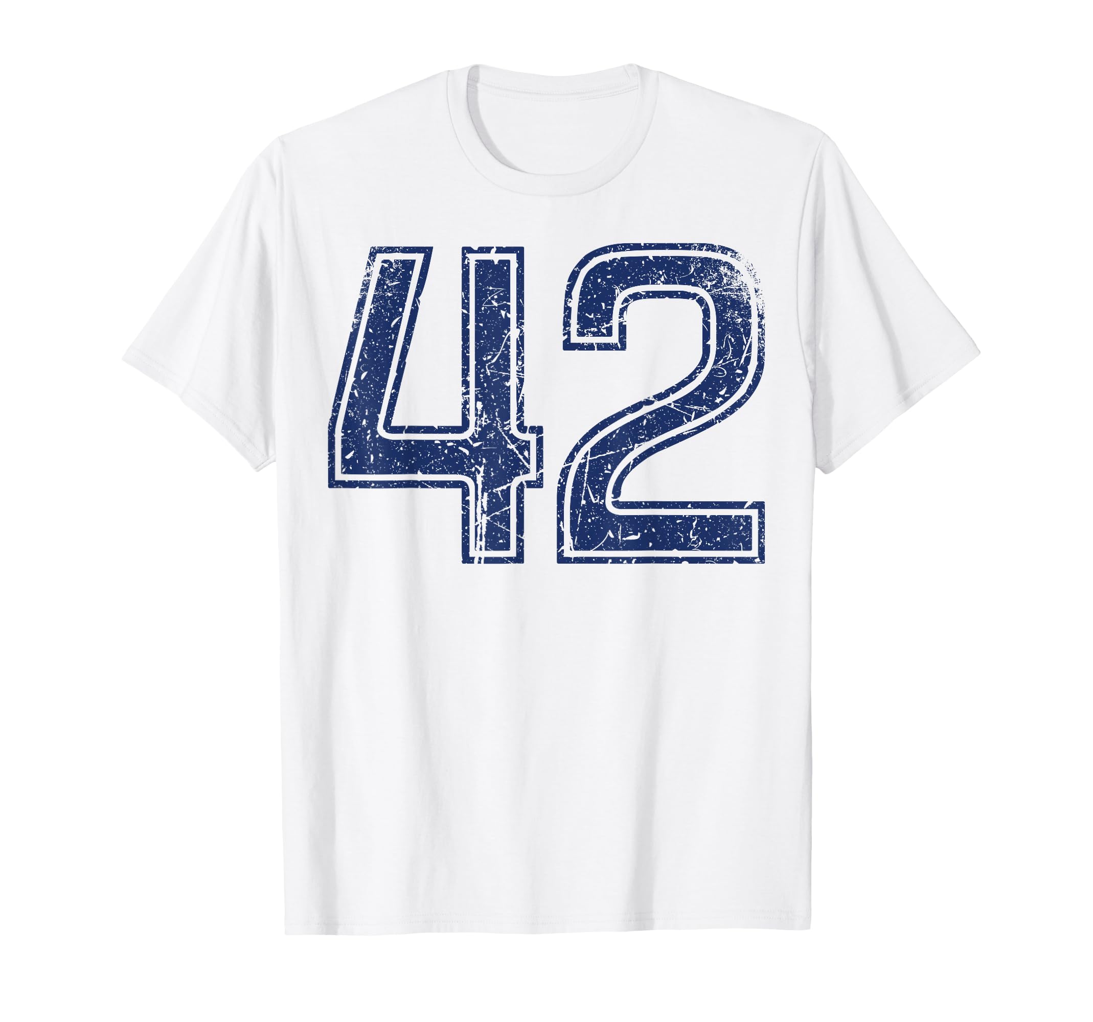 Blue Sports Team Number 42 T-Shirt - Graphic Print Unisex - T-Shirt, Sweatshirt, Hoodie