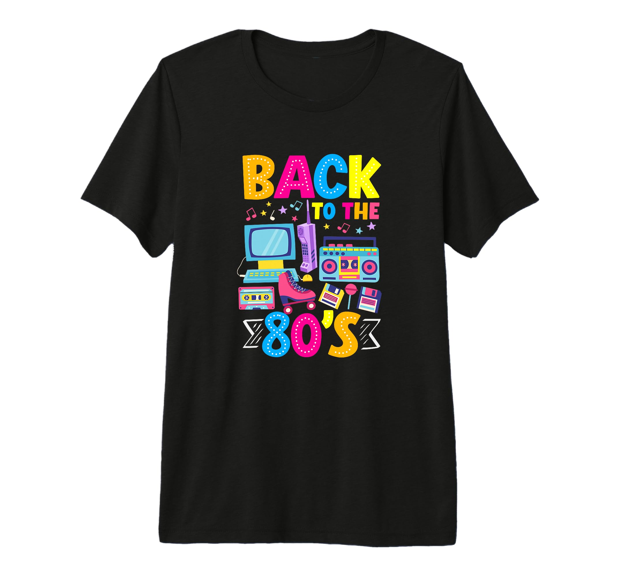 Back To 80S Boombox Roller Skate Tri T-Shirt - Custom Art Print Men Women - T-Shirt, Sweatshirt, Hoodie