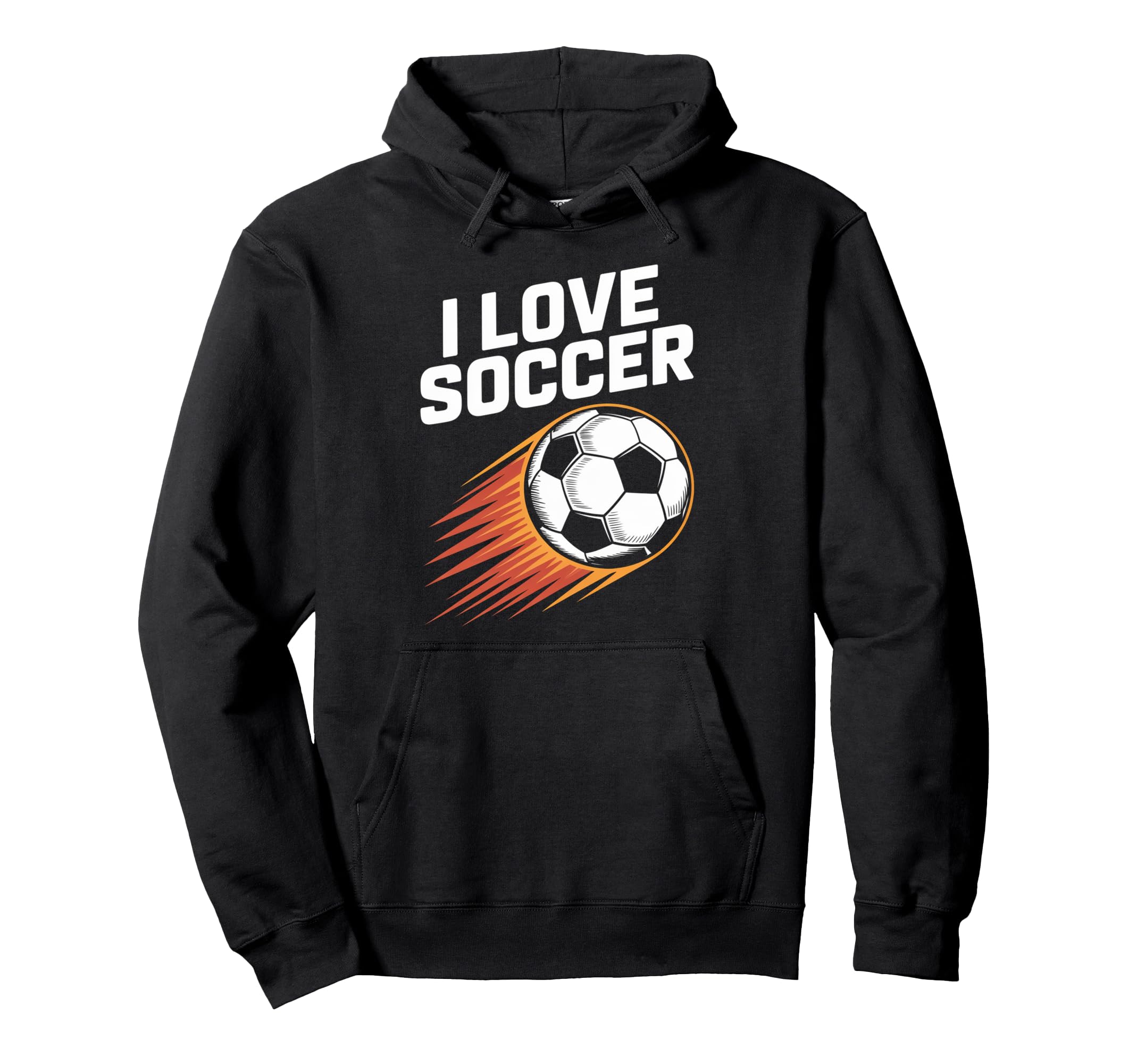 I Love Soccer Bold Ball Fun Hoodie - Fun Novelty Design for Adults - T-Shirt, Sweatshirt, Hoodie