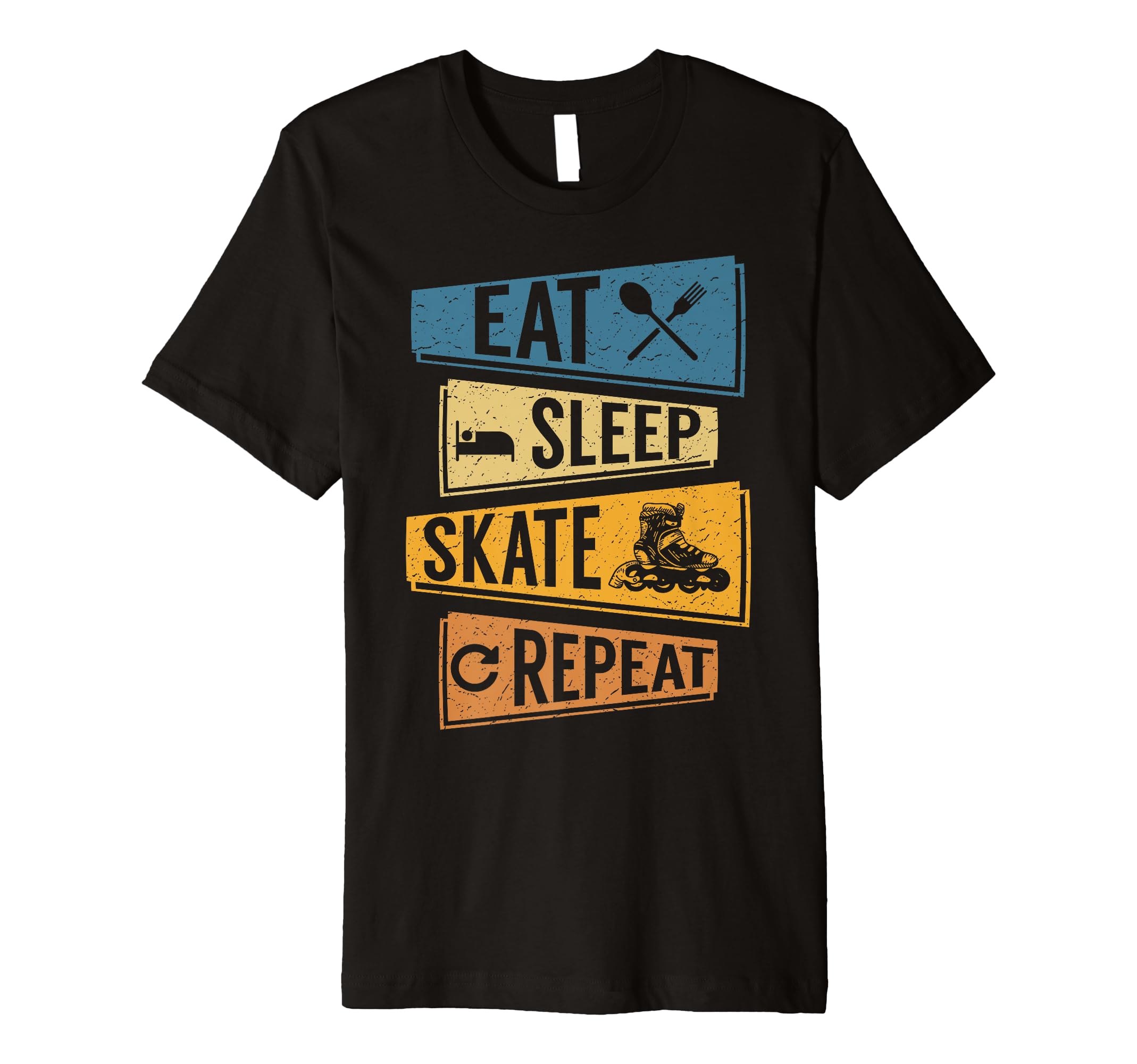Eat Sleep Skate Repeat Funny T-Shirt - Casual Everyday Wear for Adults - T-Shirt, Sweatshirt, Hoodie