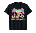 Peace Love Soccer Lover 60S 70S Hippie T-Shirt - Graphic Print Unisex - T-Shirt, Sweatshirt, Hoodie