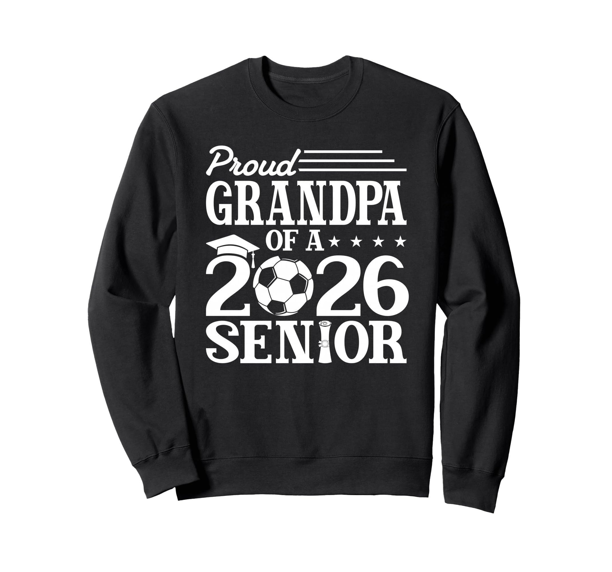 Proud Grandpa 2026 Senior Soccer Sweatshirt - Minimalist Print Men Women - T-Shirt, Sweatshirt, Hoodie