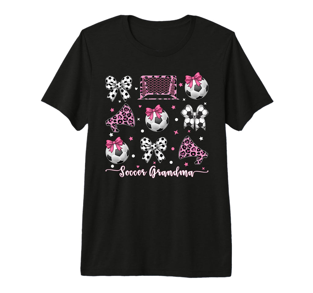 Coquette Bow Soccer Grandma Mothers Day T-Shirt - Unique Graphic Men Women - T-Shirt, Sweatshirt, Hoodie