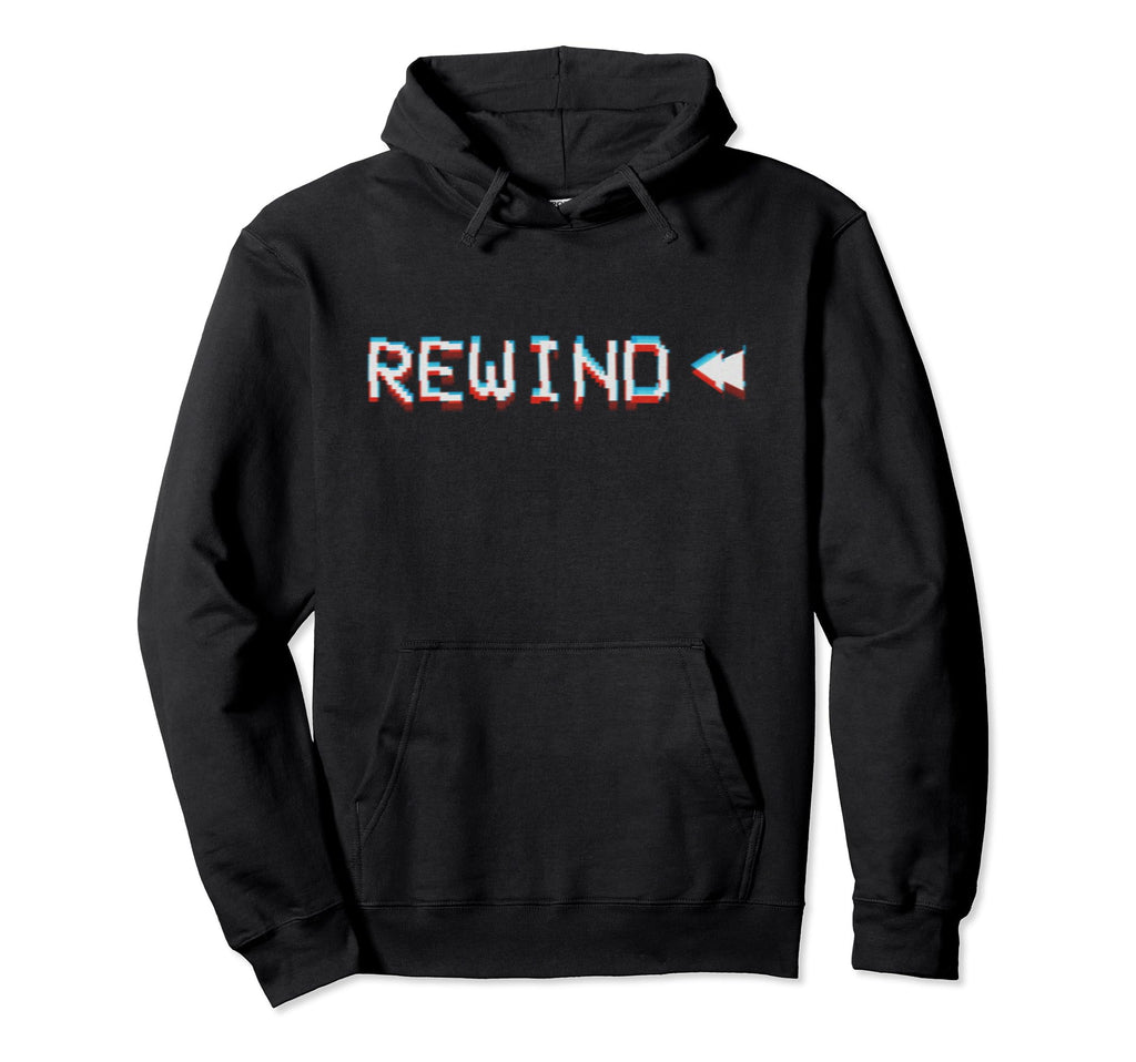 Glitch Vcr Vhs Tape 80S Rewind Hoodie - Trendy Graphic Unisex - T-Shirt, Sweatshirt, Hoodie