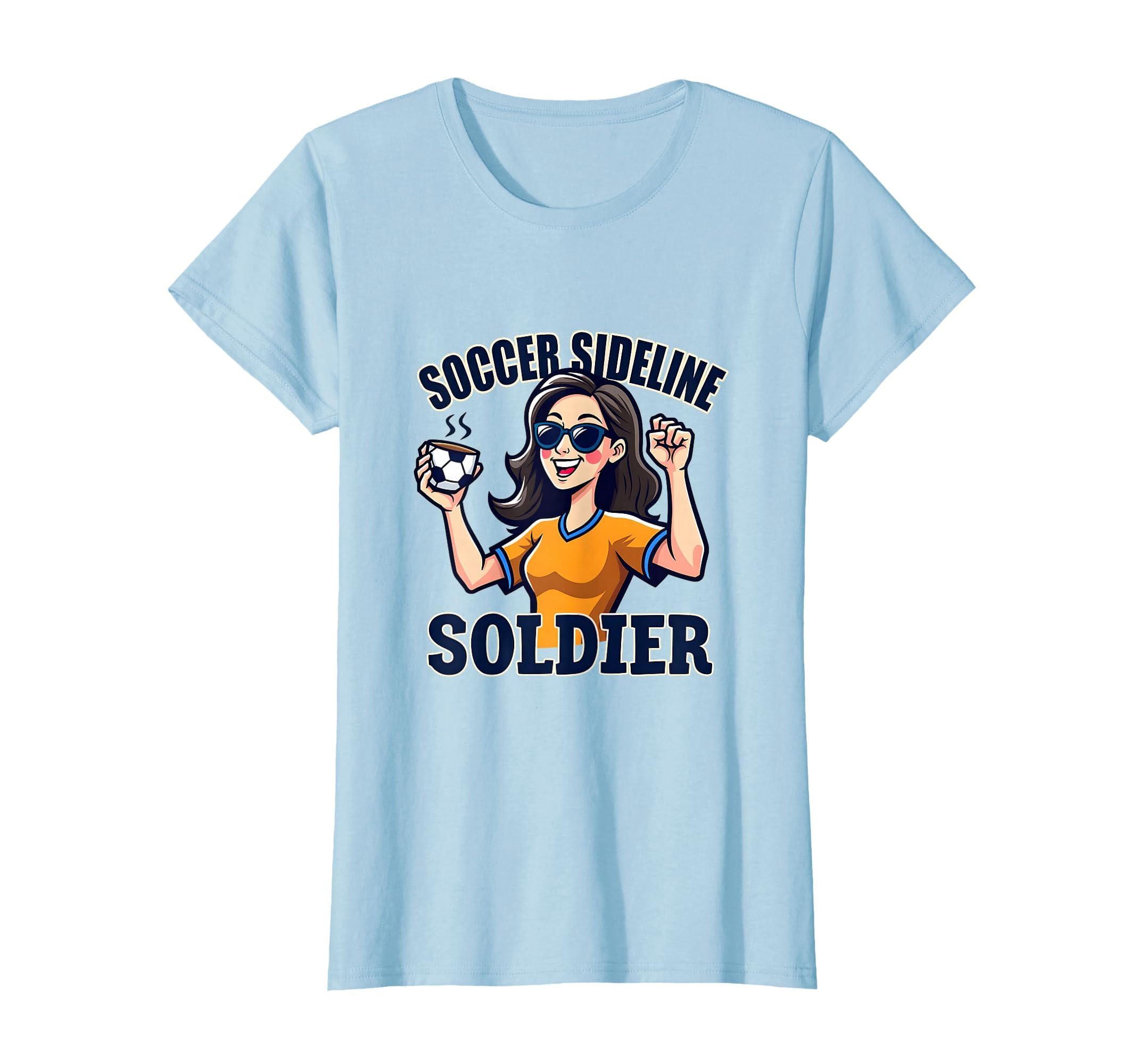 Soccer Sideline Soldier Soccer Mom T-Shirt - Custom Art Print for Adults - T-Shirt, Sweatshirt, Hoodie