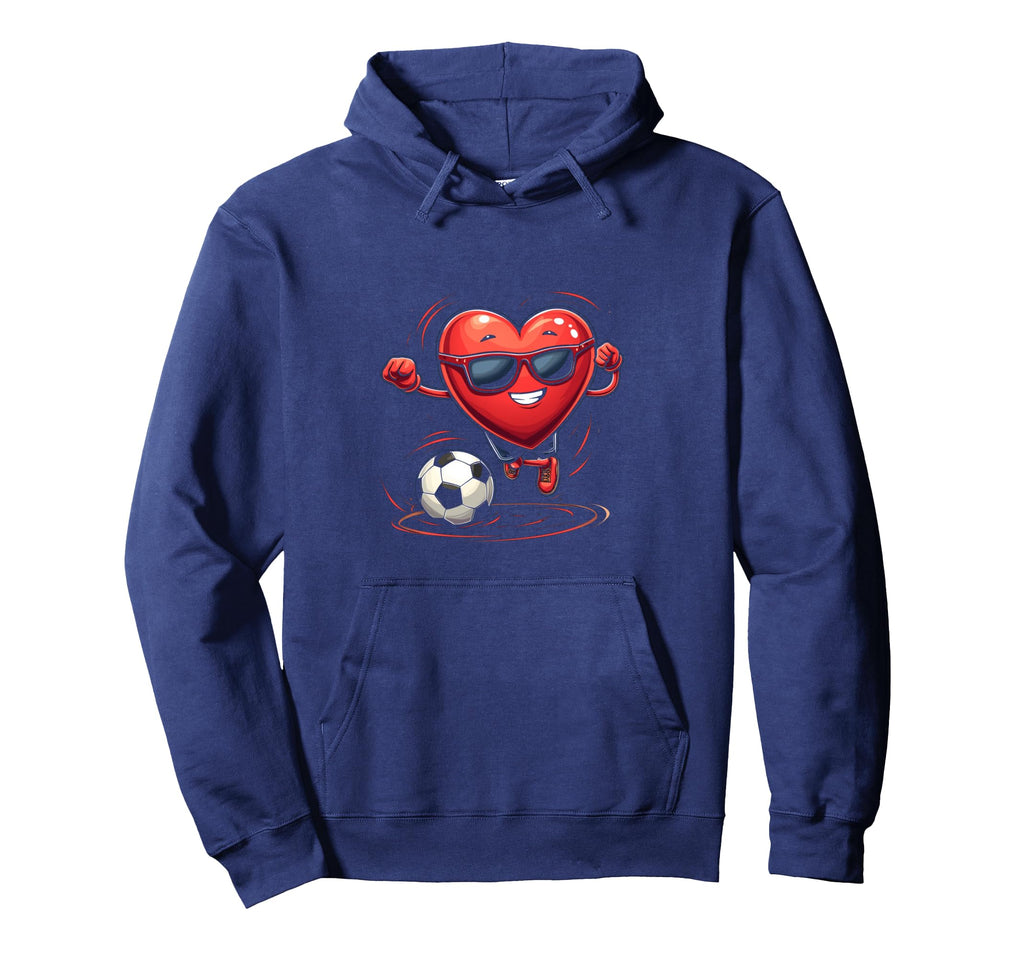 Soccer Heart Hoodie - Custom Art Print Men Women - T-Shirt, Sweatshirt, Hoodie
