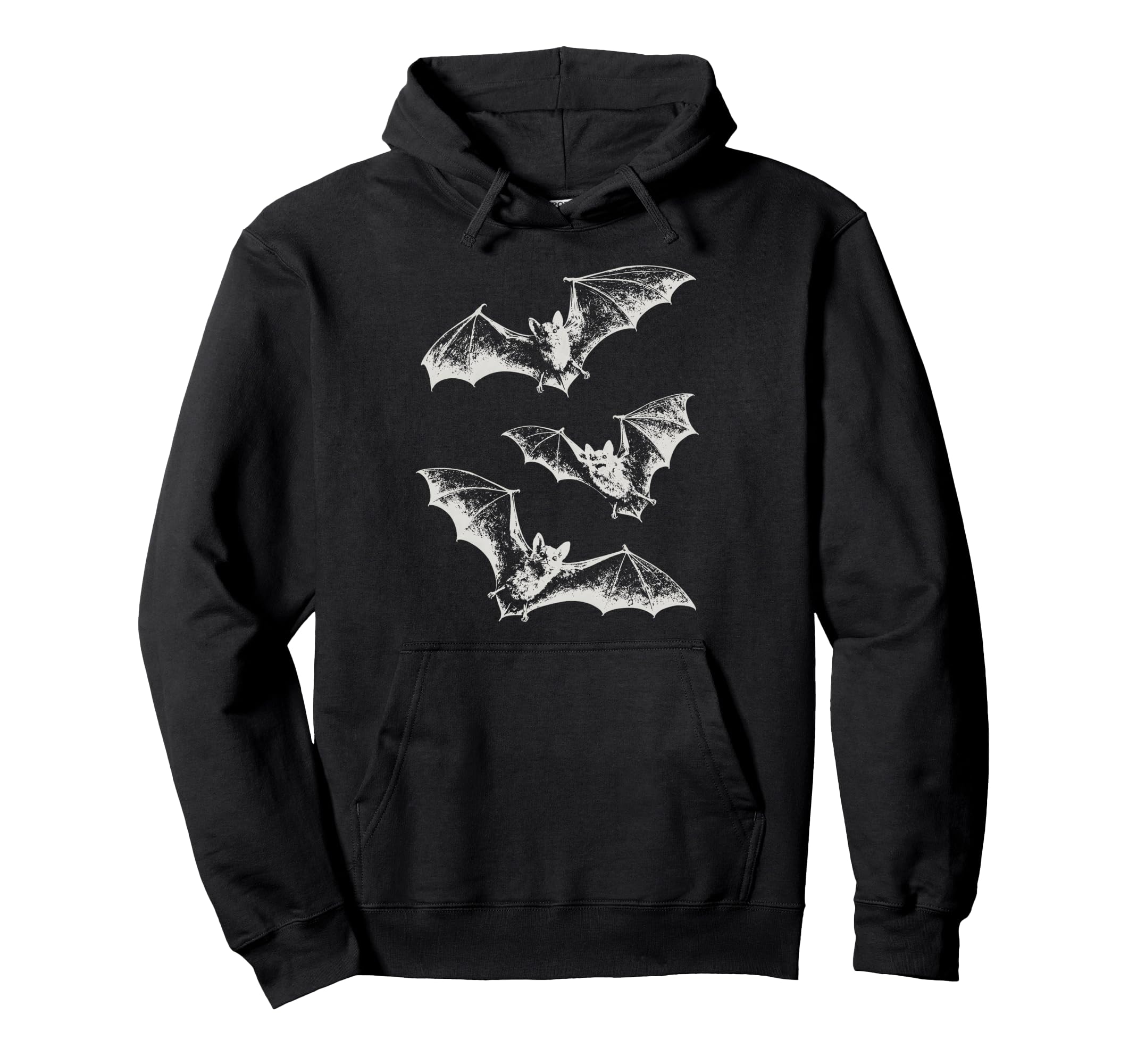 Three Bats Y2K 90S Gothic Grunge Dark Hoodie - Minimalist Print Men Women - T-Shirt, Sweatshirt, Hoodie