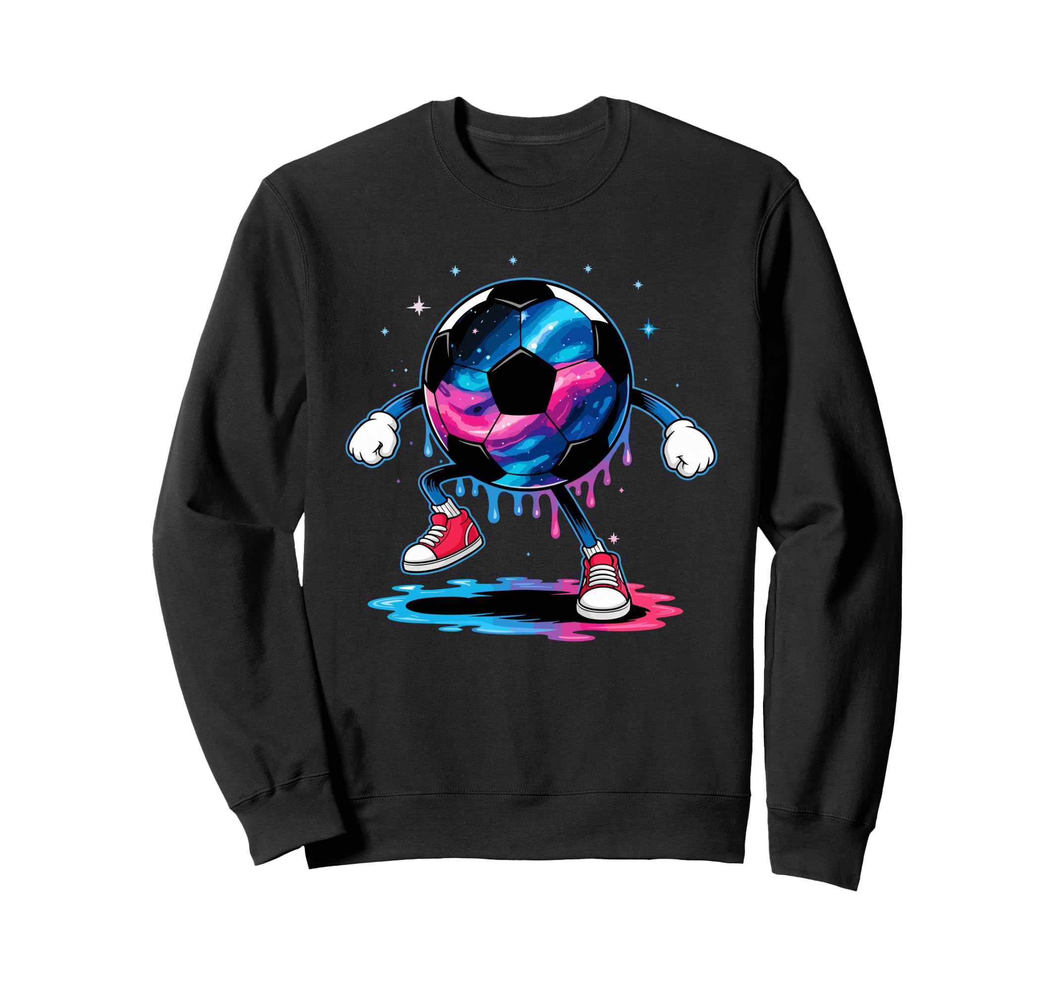 Soccer Ball Dripping Street Sweatshirt - Streetwear Style for Adults - T-Shirt, Sweatshirt, Hoodie