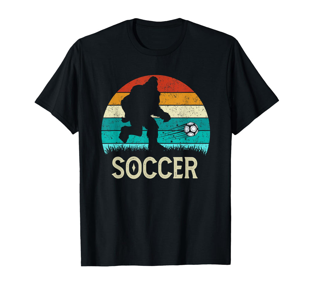 Bigfoot Playing Soccer Game Funny T-Shirt - Custom Art Print Men Women - T-Shirt, Sweatshirt, Hoodie