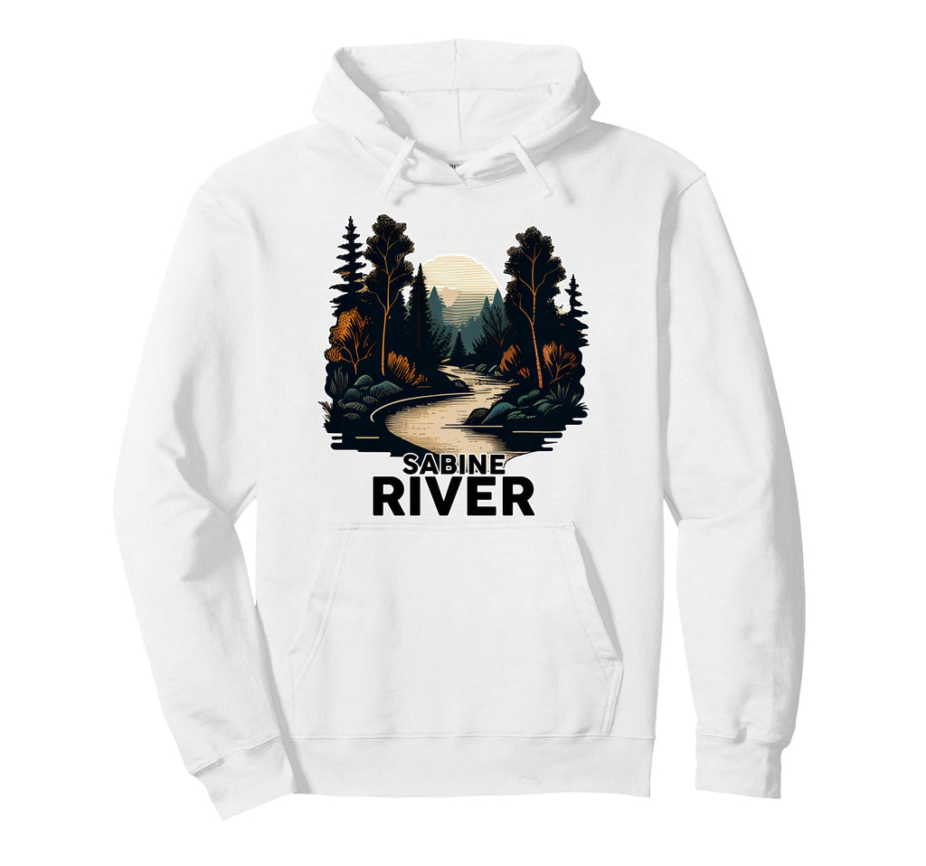 Sabine River Minimalist River Sabine Hoodie - Novelty Apparel Men Women - T-Shirt, Sweatshirt, Hoodie