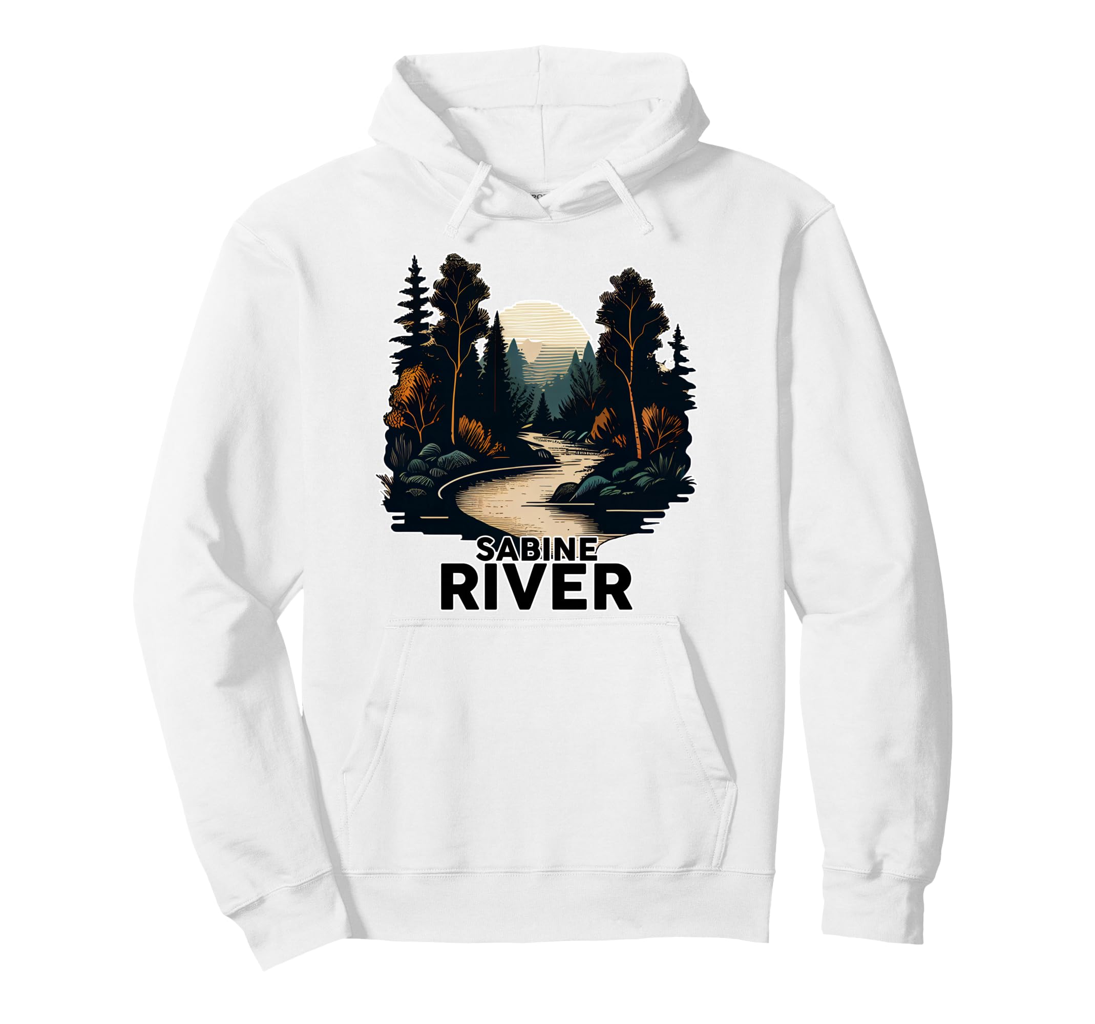 Sabine River Minimalist River Sabine Hoodie - Novelty Apparel Men Women - T-Shirt, Sweatshirt, Hoodie