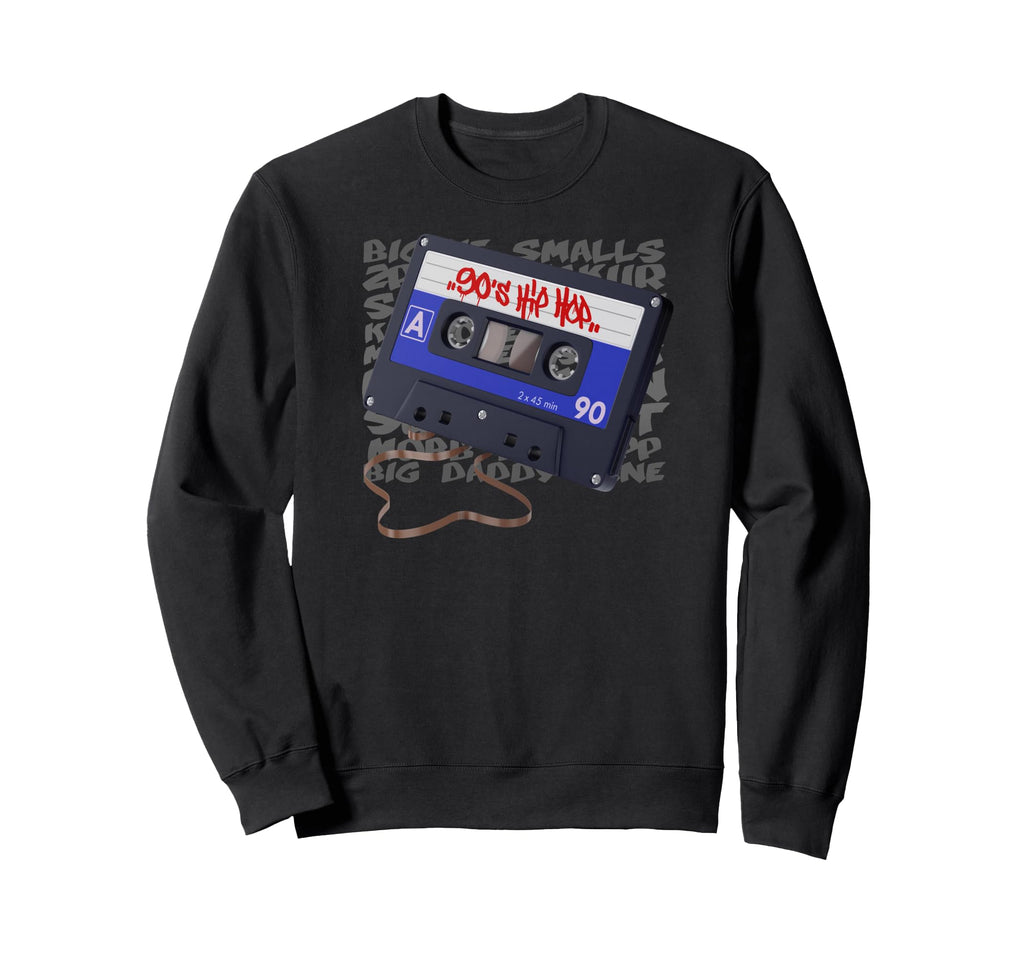 80S 90S Old School Hip Hop Cassette Sweatshirt - Trendy Graphic for Adults - T-Shirt, Sweatshirt, Hoodie